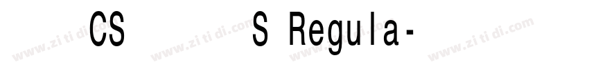 文鼎CS行楷繁S Regula字体转换